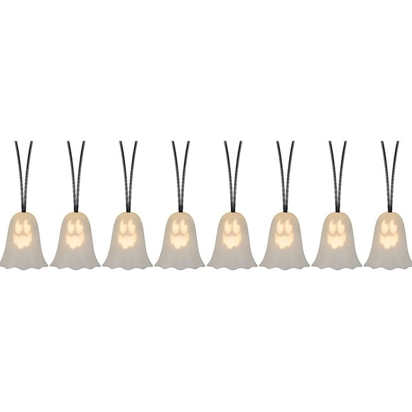 Spooky Moods Singing Ghost String Lights NEW Ghostbusters Halloween Decor White - Picture 1 of 5